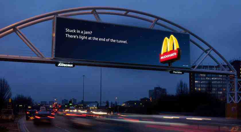 Digital out of home Ad Mac Donalds