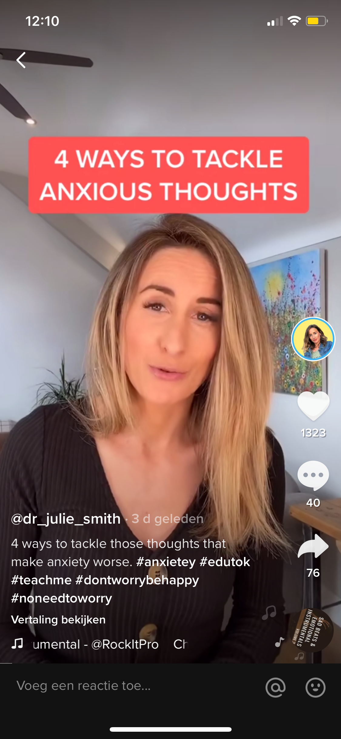 Smith, J. S. (2020, March 12). 4 ways to tackle those thoughts that make anxiety worse [TikTok]. Retrieved from https://vm.tiktok.com/ZMe5AK366/